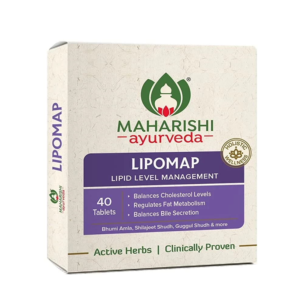 Maharishi Ayurveda Lipomap for Cholesterol, 40 Tablets-1.webp